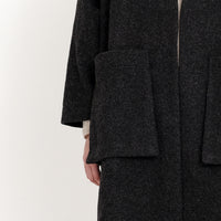 Pocket Long Coat - FW23 - Heather Charcoal