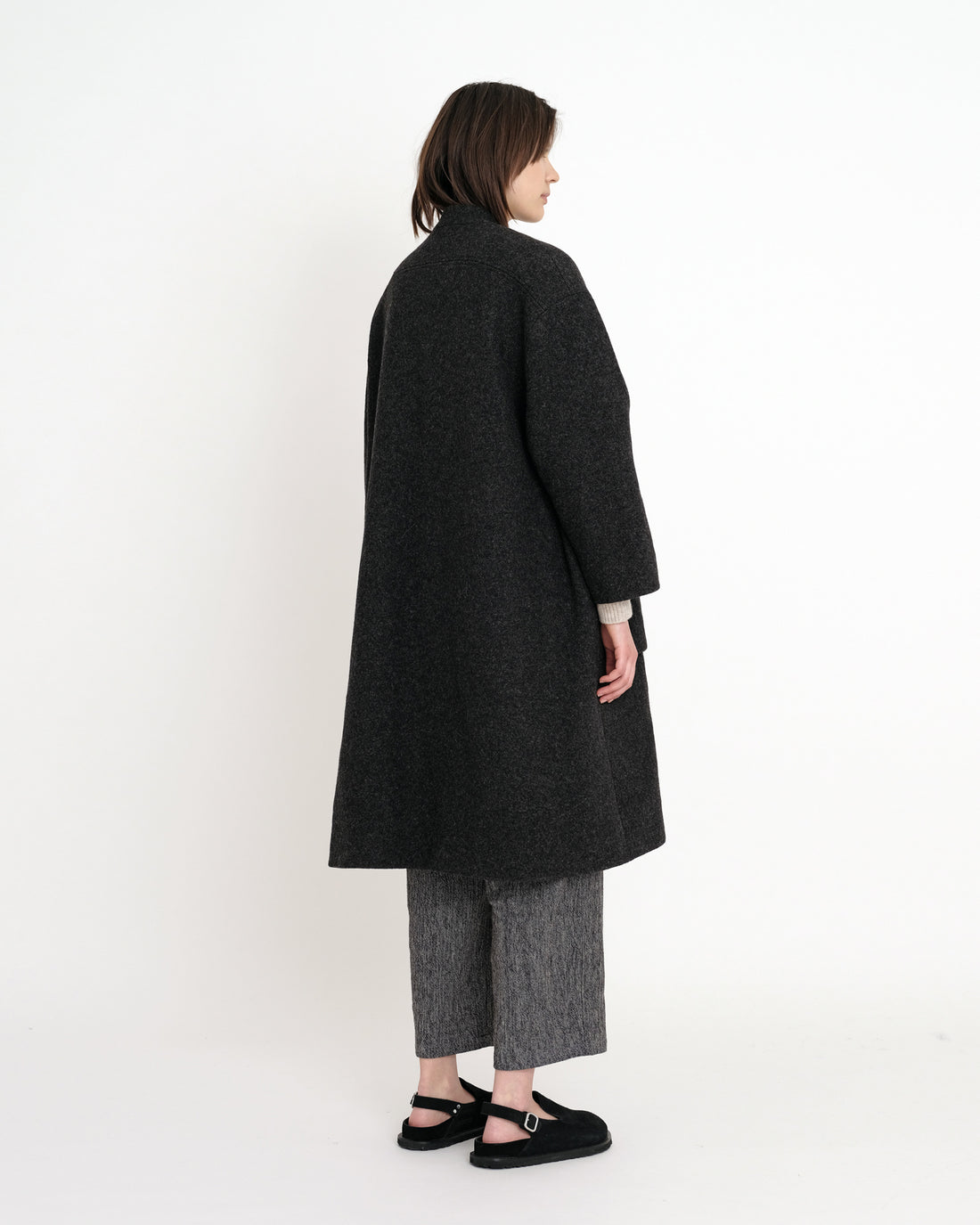 Pocket Long Coat - FW23 - Heather Charcoal