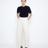 Relaxed Curve Legged Trouser - SS25 - Off-White