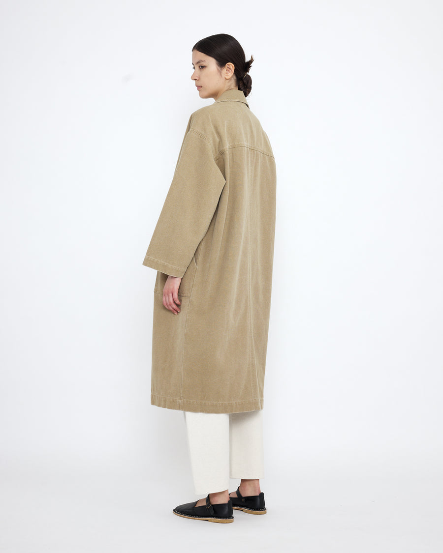 Spring Lapel Coat - SS25 - Washed Kelp