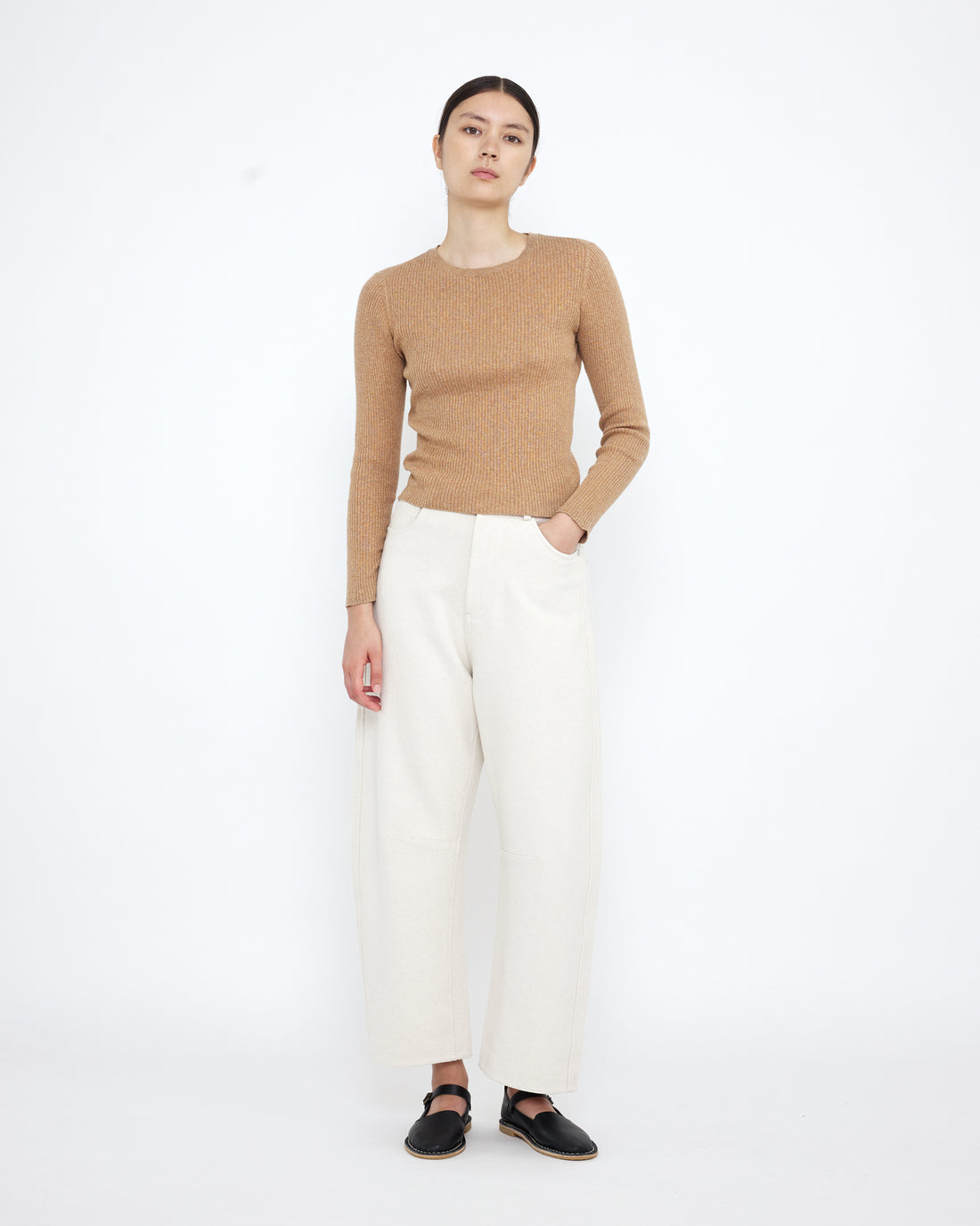 Longsleeves Ribbed Fine Knit - SS25 - Clay