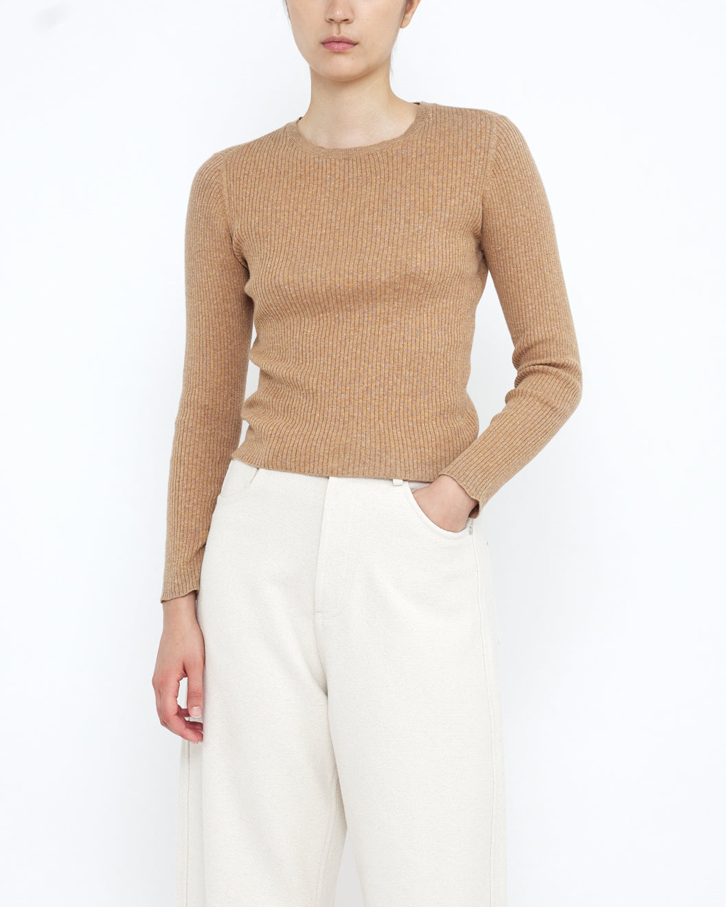 Longsleeves Ribbed Fine Knit - SS25 - Clay