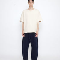 Relaxed Curve Legged Trouser - SS25 - Navy