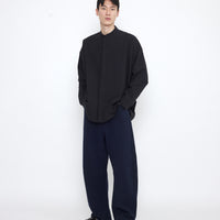 Mandarin Cocoon Dress Shirt - SS25 - Black