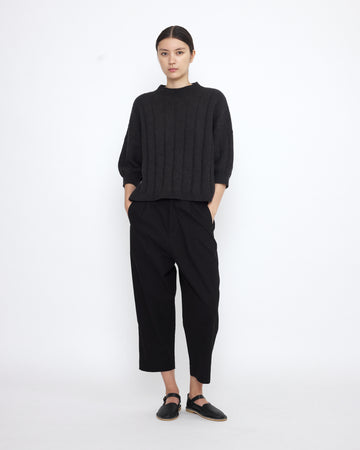 Mid-Poet Mockneck Sweater - SS25 - Charcoal