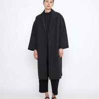 Spring Lapel Coat - SS25 - Washed Black