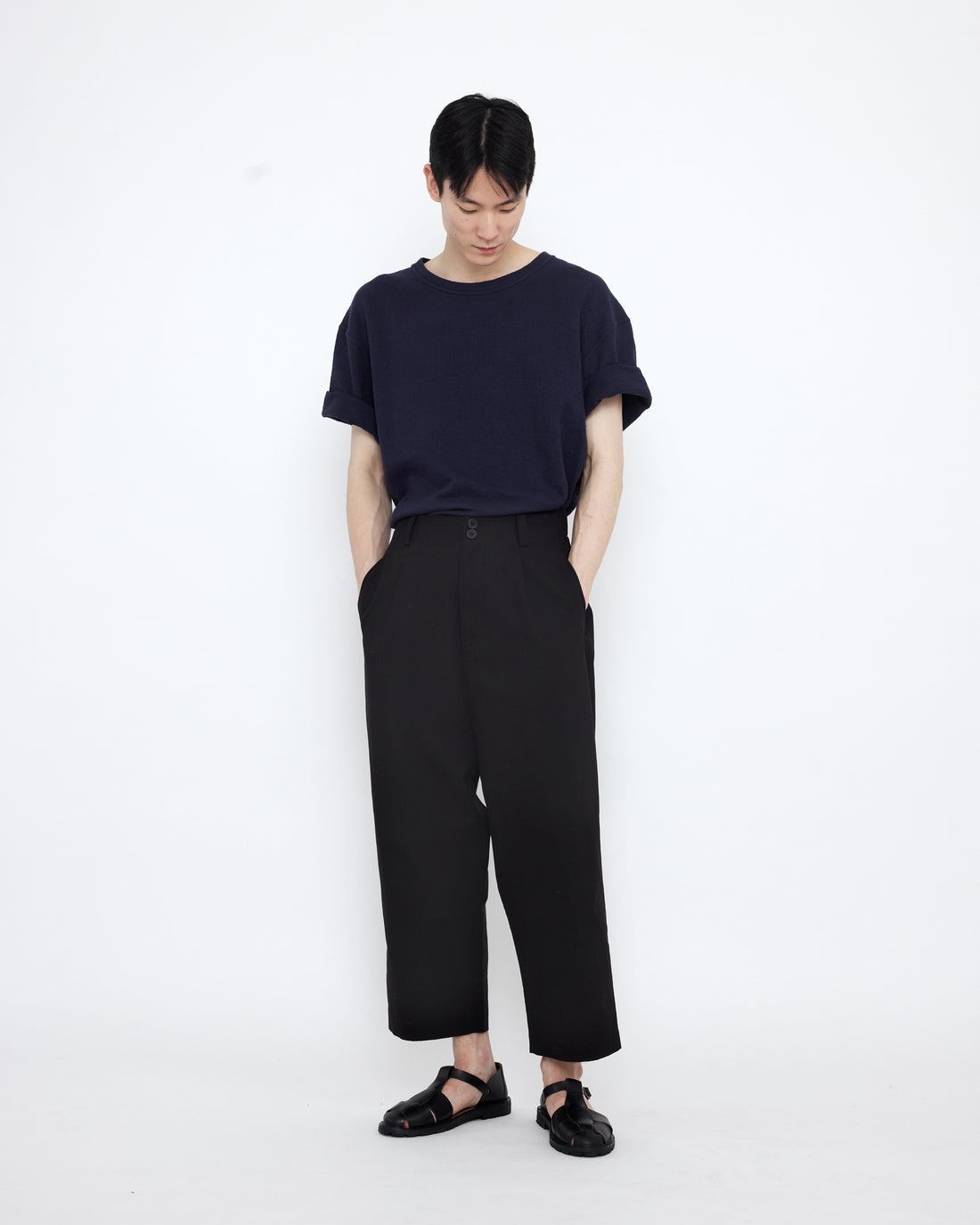 Elastic Dropped Crotch Trouser - SS25 - Black