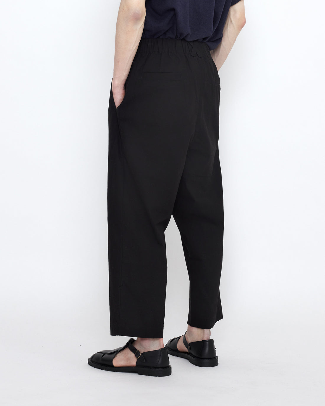 Elastic Dropped Crotch Trouser - SS25 - Black