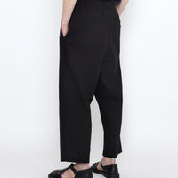 Elastic Dropped Crotch Trouser - SS25 - Black