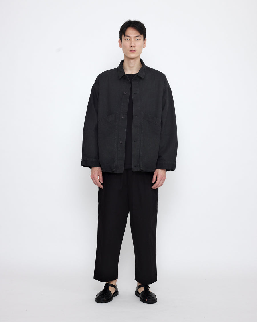 Signature Panel Pockets Shirt Jacket - Spring Edition - Washed Black