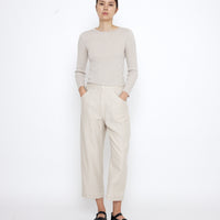 Longsleeves Ribbed Fine Knit - SS25 - Sand Beige