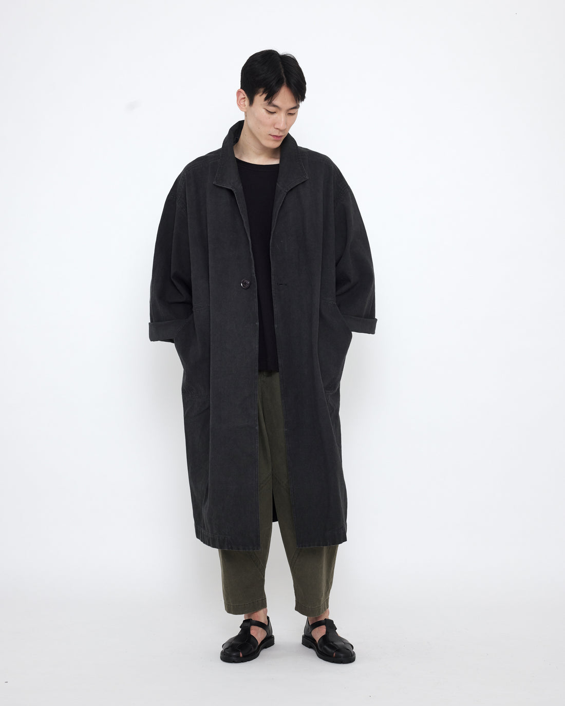 Spring Lapel Coat - SS25 - Washed Black