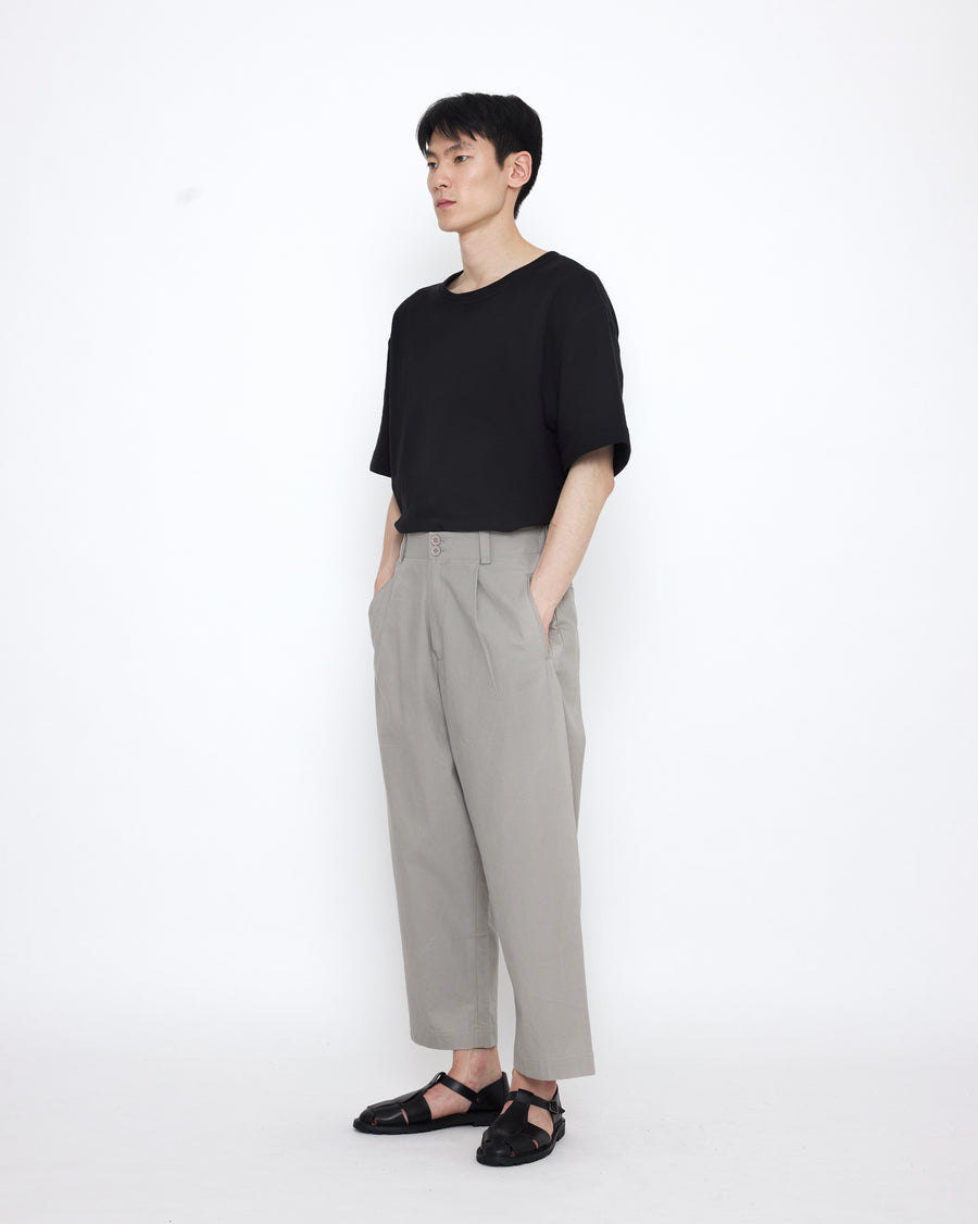 Elastic Dropped Crotch Trouser - SS25 - Gray