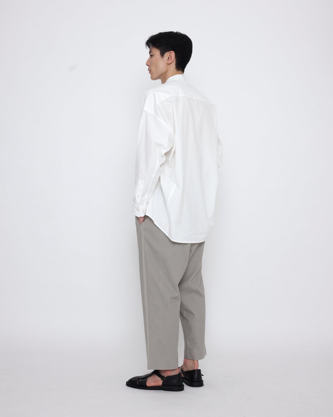 Mandarin Cocoon Dress Shirt - SS25 - Off-White