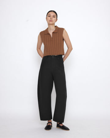 Relaxed Curve Legged Trouser - SS25 - Black