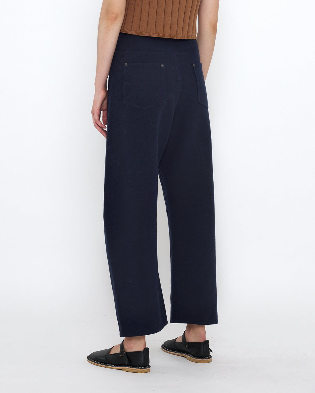 Relaxed Curve Legged Trouser - SS25 - Navy