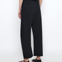 Relaxed Curve Legged Trouser - SS25 - Black