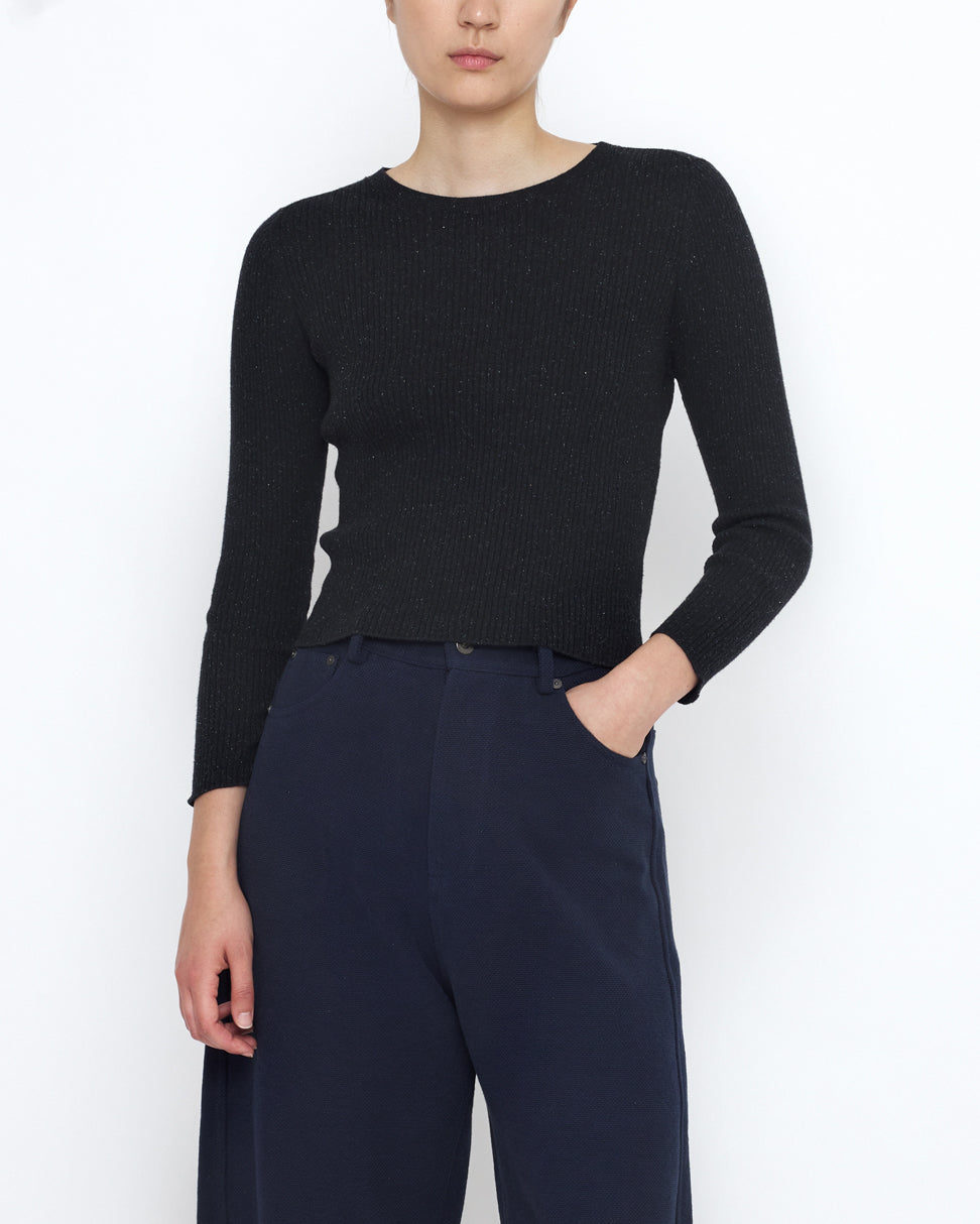 Longsleeves Ribbed Fine Knit - SS25 - Black