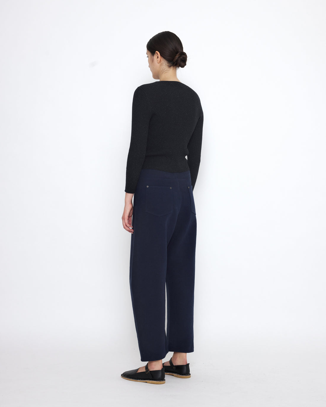 Relaxed Curve Legged Trouser - SS25 - Navy