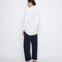 Mandarin Cocoon Dress Shirt - SS25 - Off-White