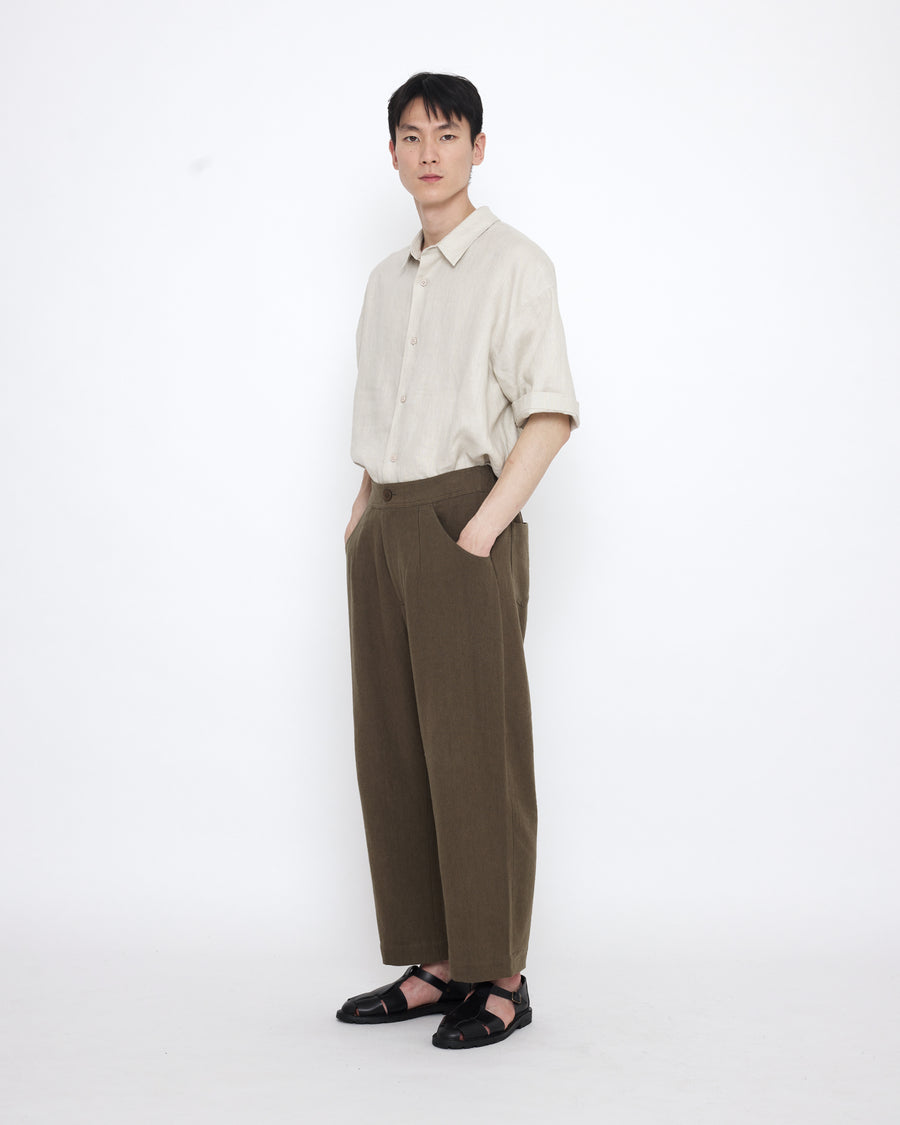 Signature Curve Legged Trouser - Spring Edition - Olive