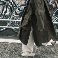 Slit Trench Coat - Olive