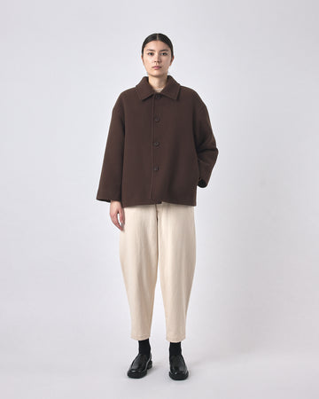 Short Wool Coat - FW23 - Deep Walnut