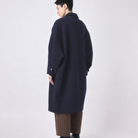 Cuffed Wool Coat - FW23 - Navy
