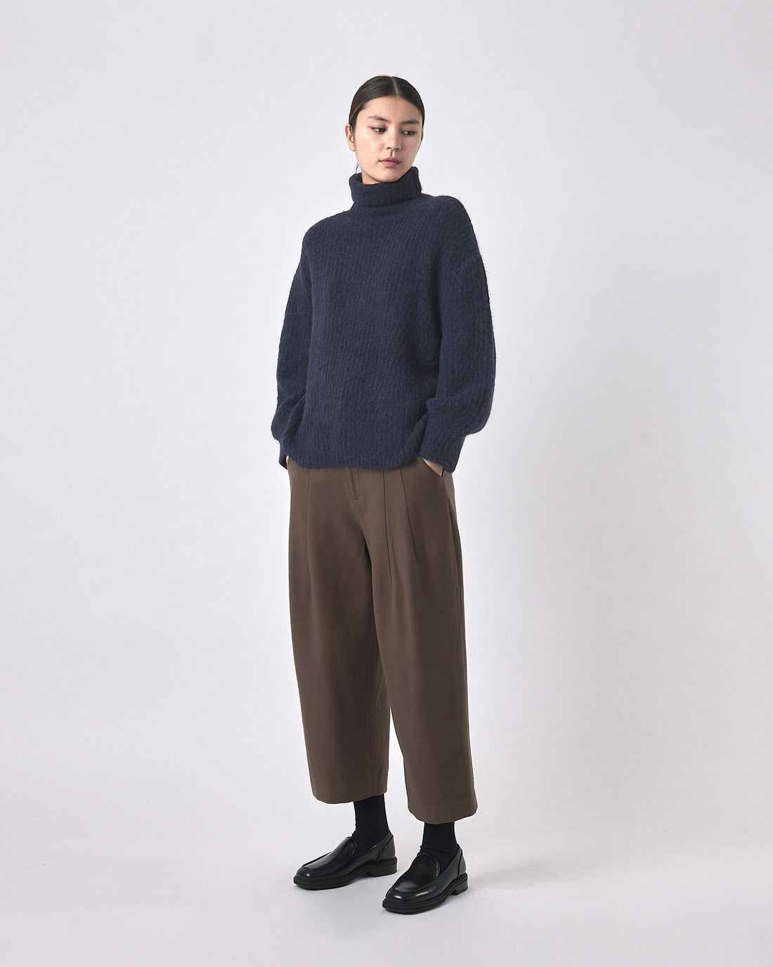 Brushed Airy Turtleneck - FW23 - Navy