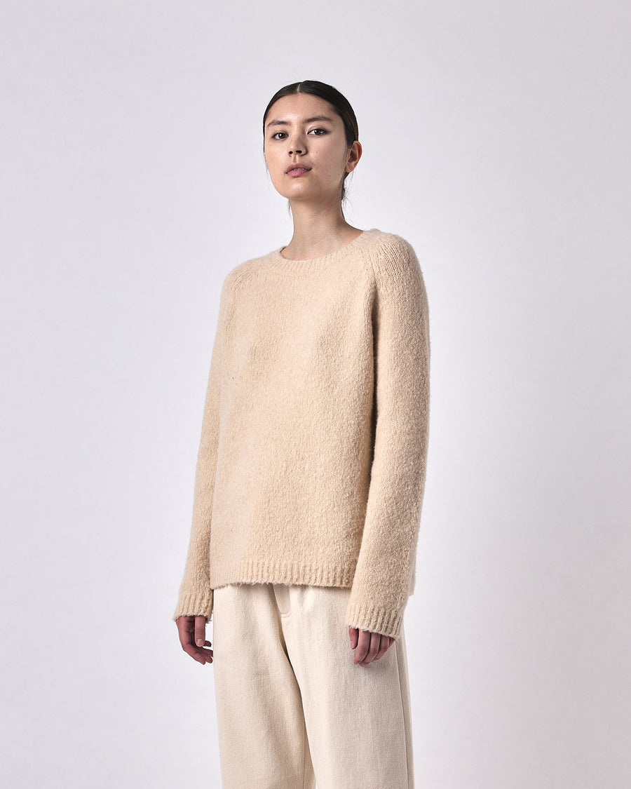 Chunky Crewneck Pullover - FW23 - Ivory Beige