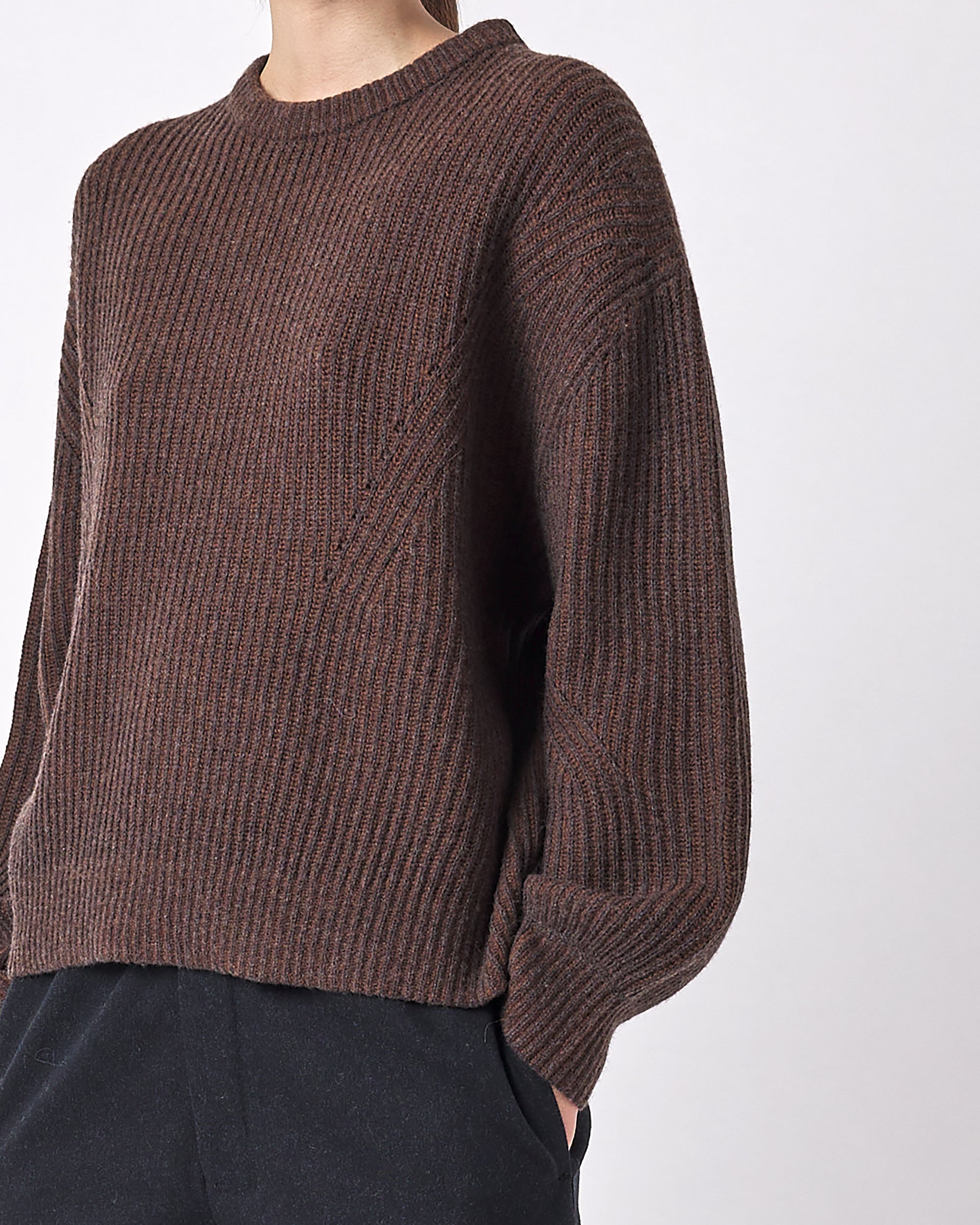 Merino Striped Poet Sweater - FW23 - Brown