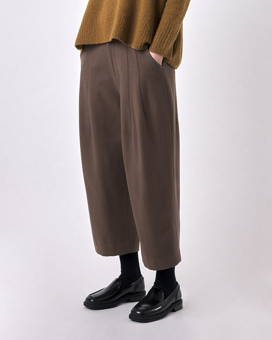 Wool Pleated Trouser - FW23 - Umber