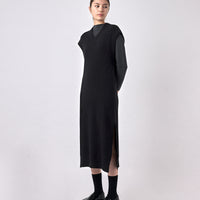 Slit Vest Knit Dress - FW23 - Black