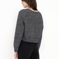 Chunky Cropped Sweater - Frizzy Black