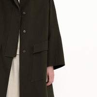 Slit Trench Coat - Olive