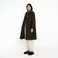 Slit Trench Coat - Olive