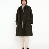 Slit Trench Coat - Olive