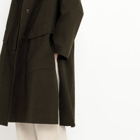 Slit Trench Coat - Olive