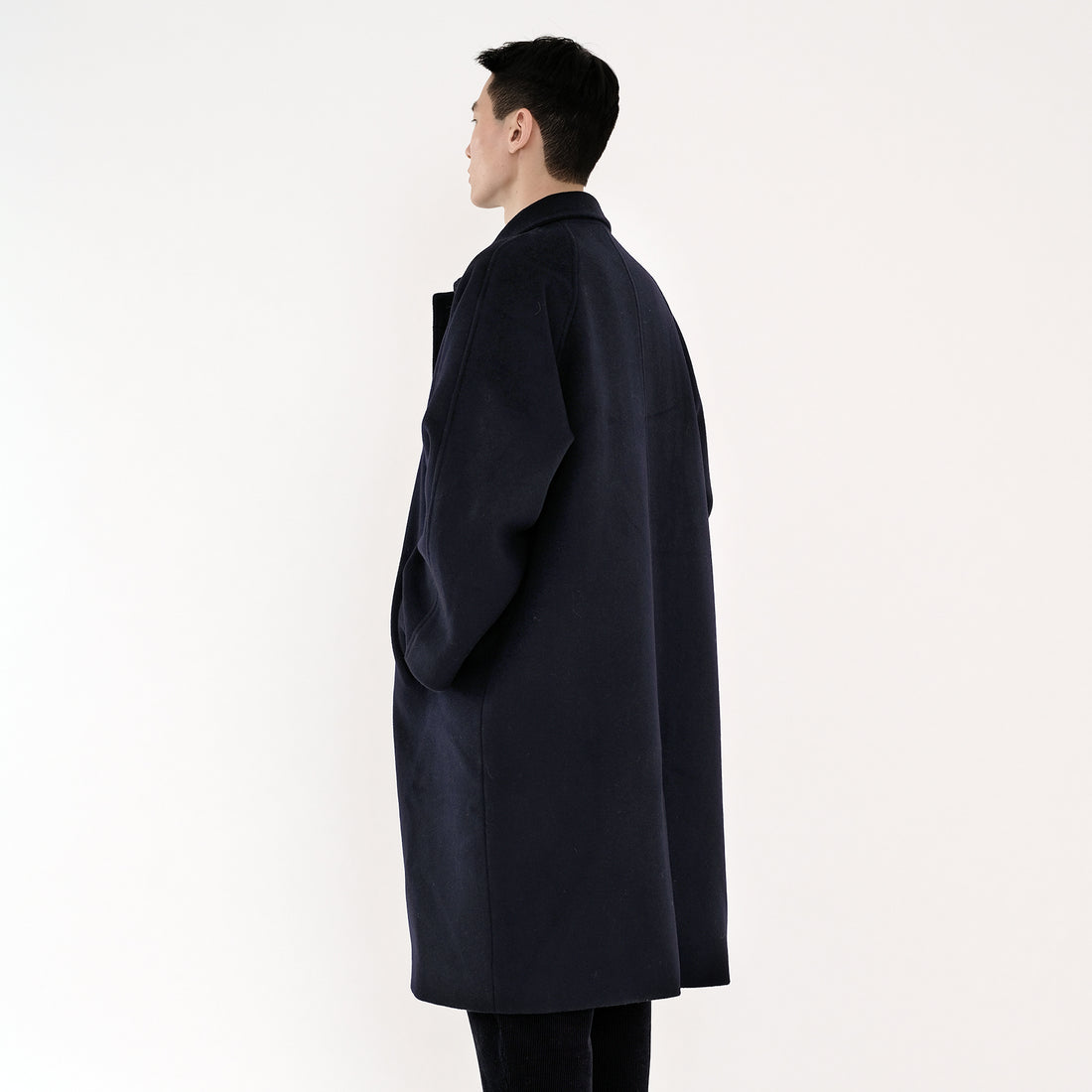 Winter Wool Duster - Navy