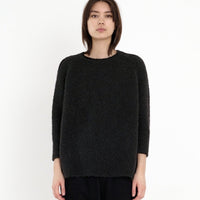 Airy Exposed Seams Sweater - Black