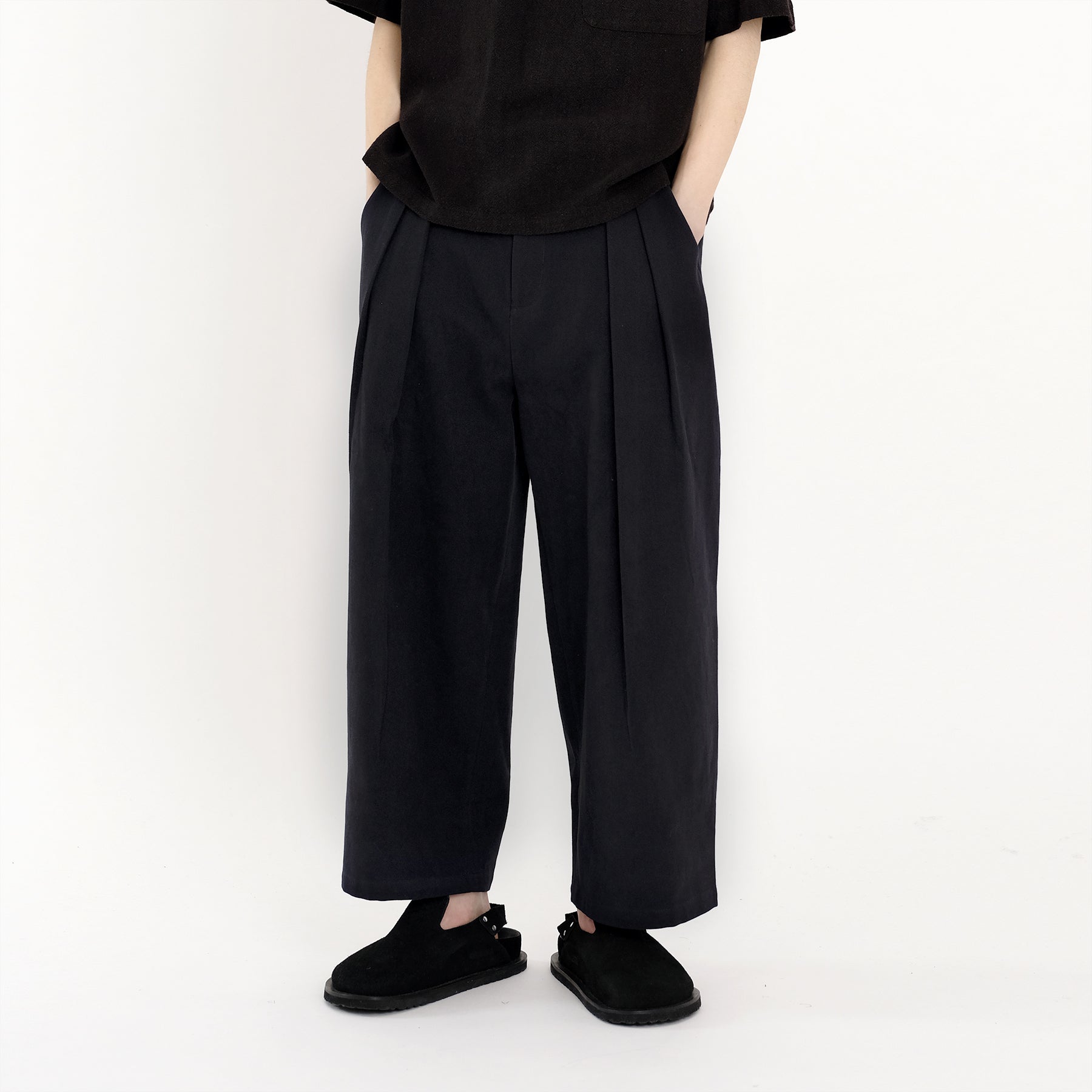 Pleated Trouser - Heavy Canvas Edition - FW22 - Black