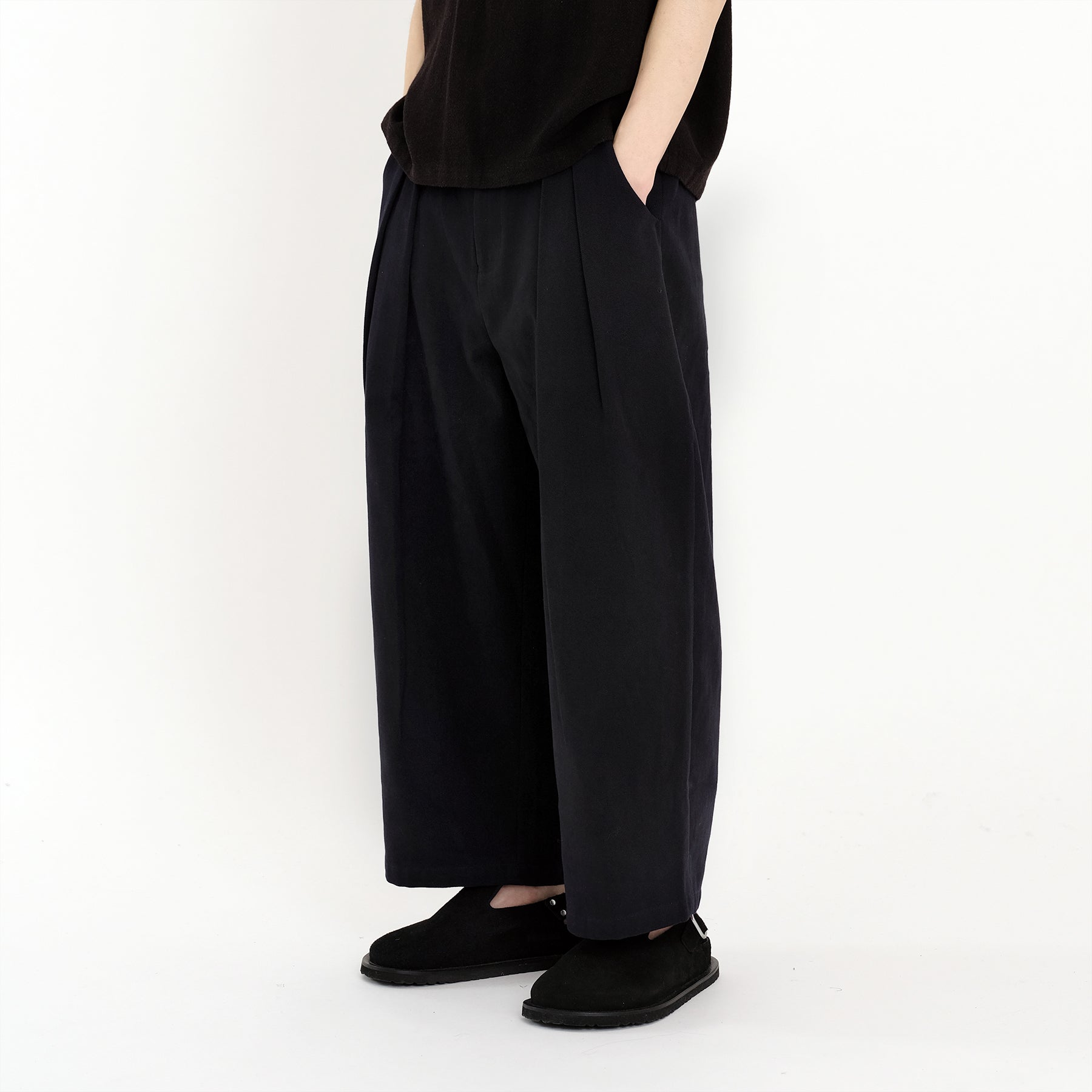 Pleated Trouser - Heavy Canvas Edition - FW22 - Black