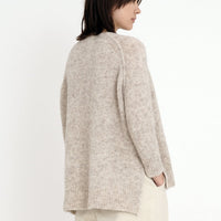 Airy Exposed Seams Sweater - Heather Dove