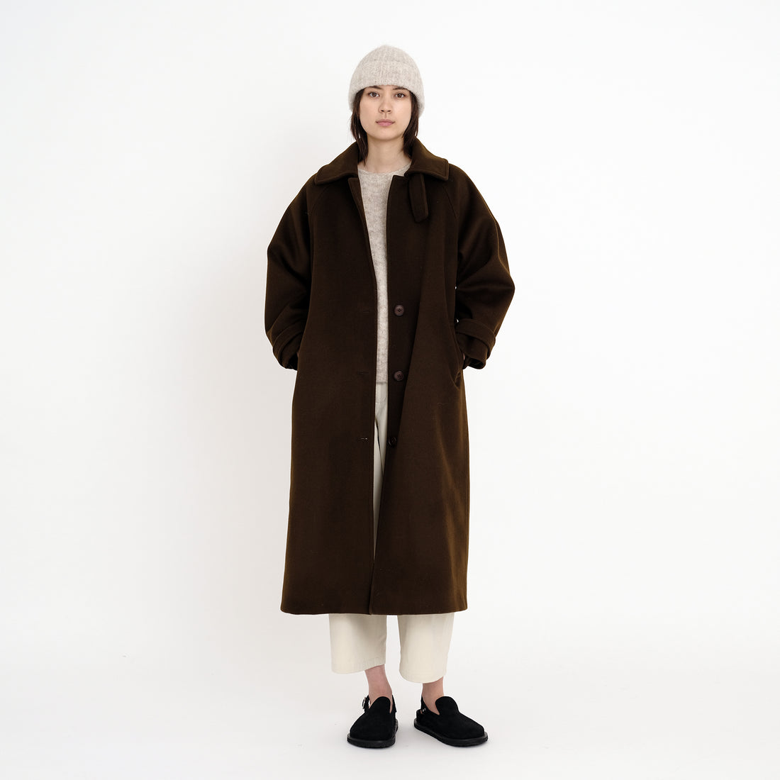 Balmacaan Wool Coat - FW22 - Deep Walnut