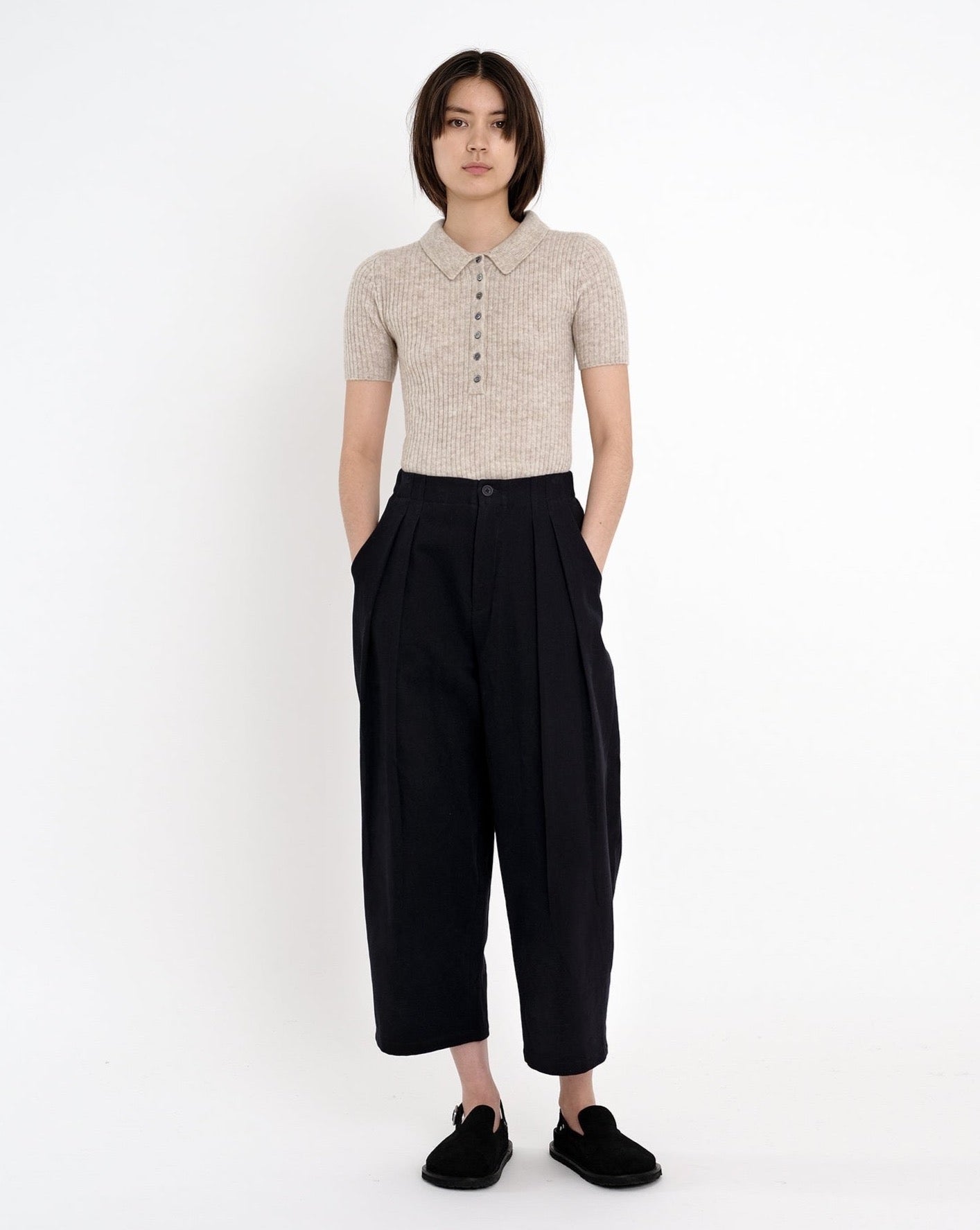Pleated Trouser - Heavy Canvas Edition - FW22 - Black