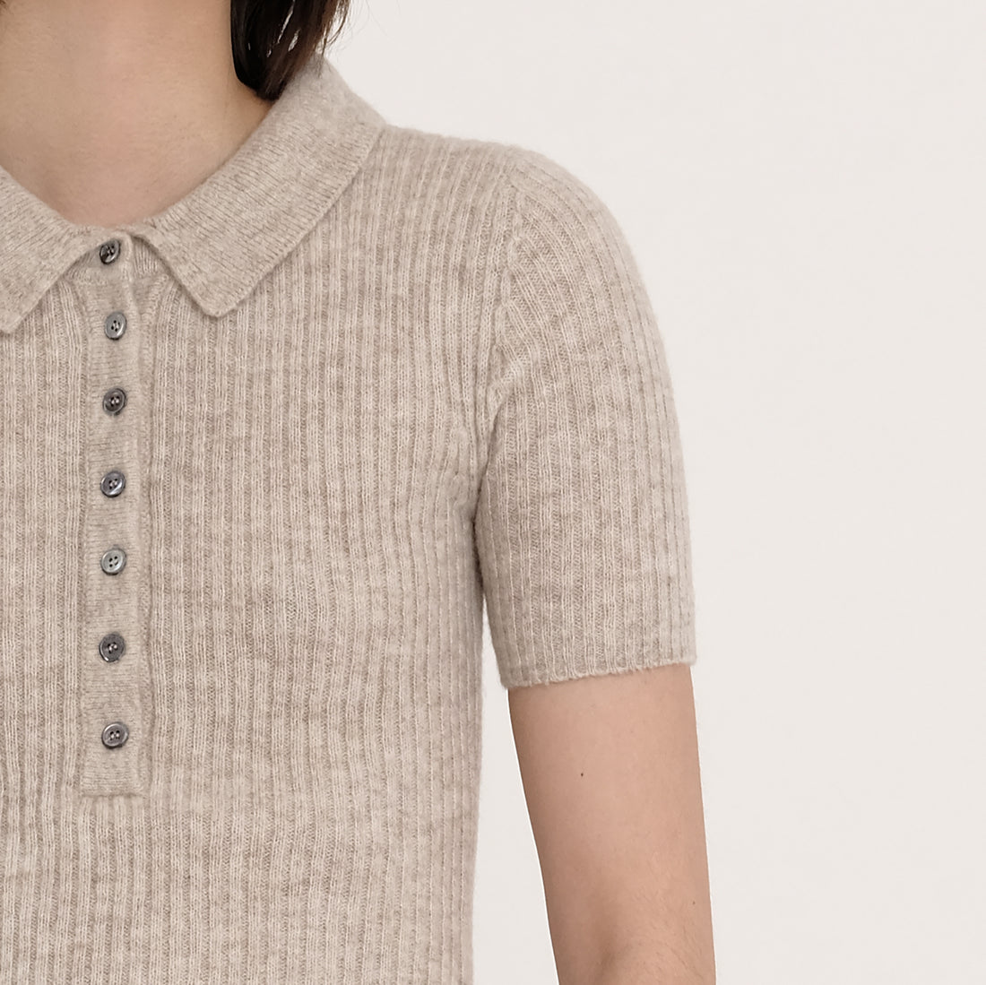 Molly Collared Short Sleeves - FW22 - Heather Dove
