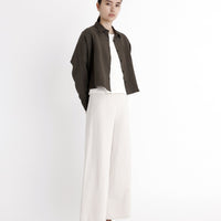 Signature 3/4 Cropped Shirt Jacket - Gauze Edition - Deep Moss