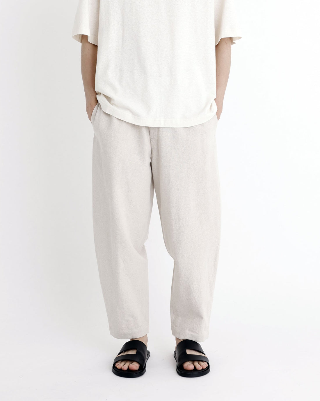 Signature Elastic Pull-Up Trouser - Canvas Edition - Oatmeal