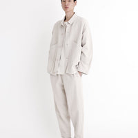 Signature Panel Pockets Shirt Jacket - Oatmeal