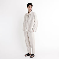 Signature Panel Pockets Shirt Jacket - Oatmeal